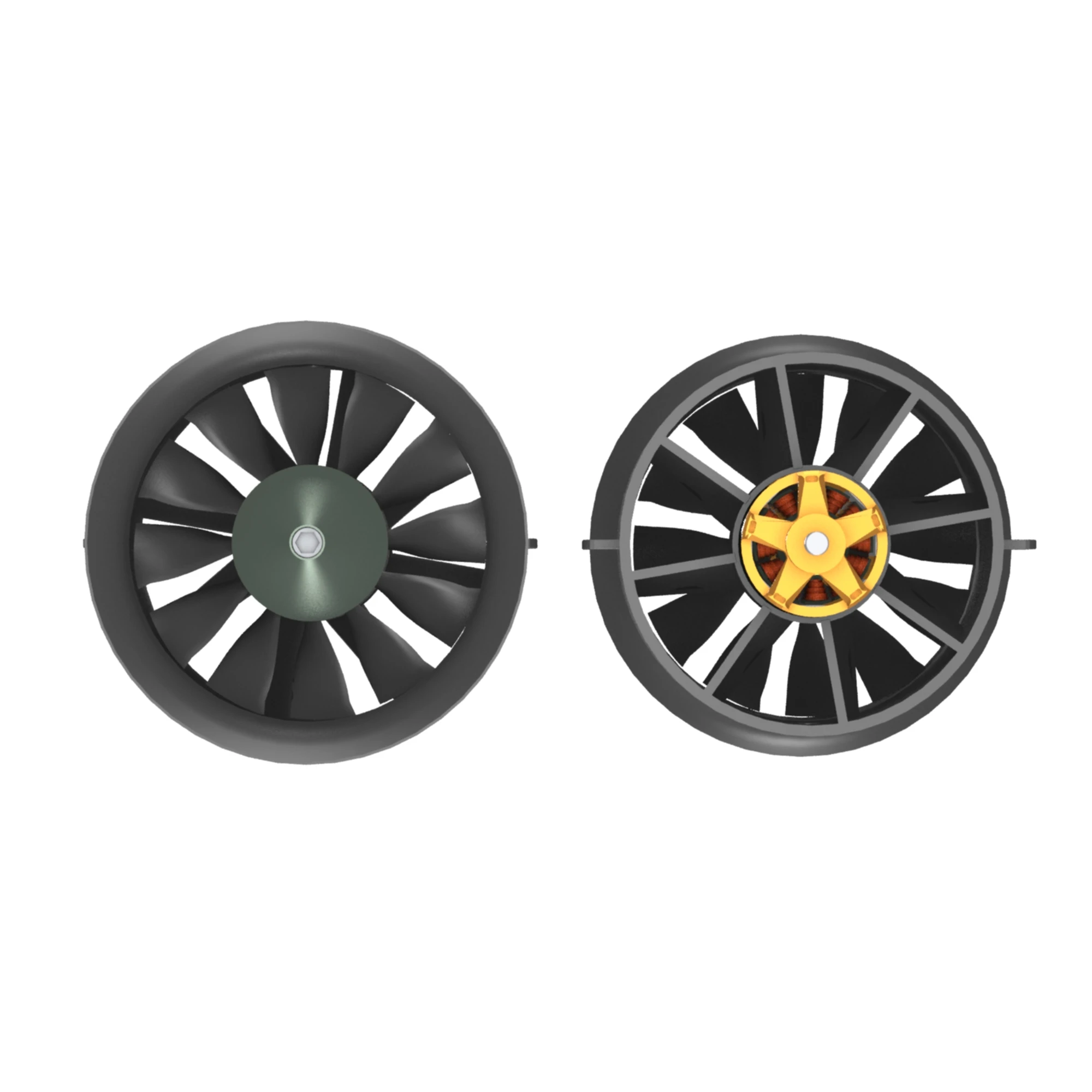 Kipas duct 12 pisau, Upgradation 90mm EDF QX-MOTOR QF3748 3758 Motor Brushless CW/CCW untuk Drone pesawat RC