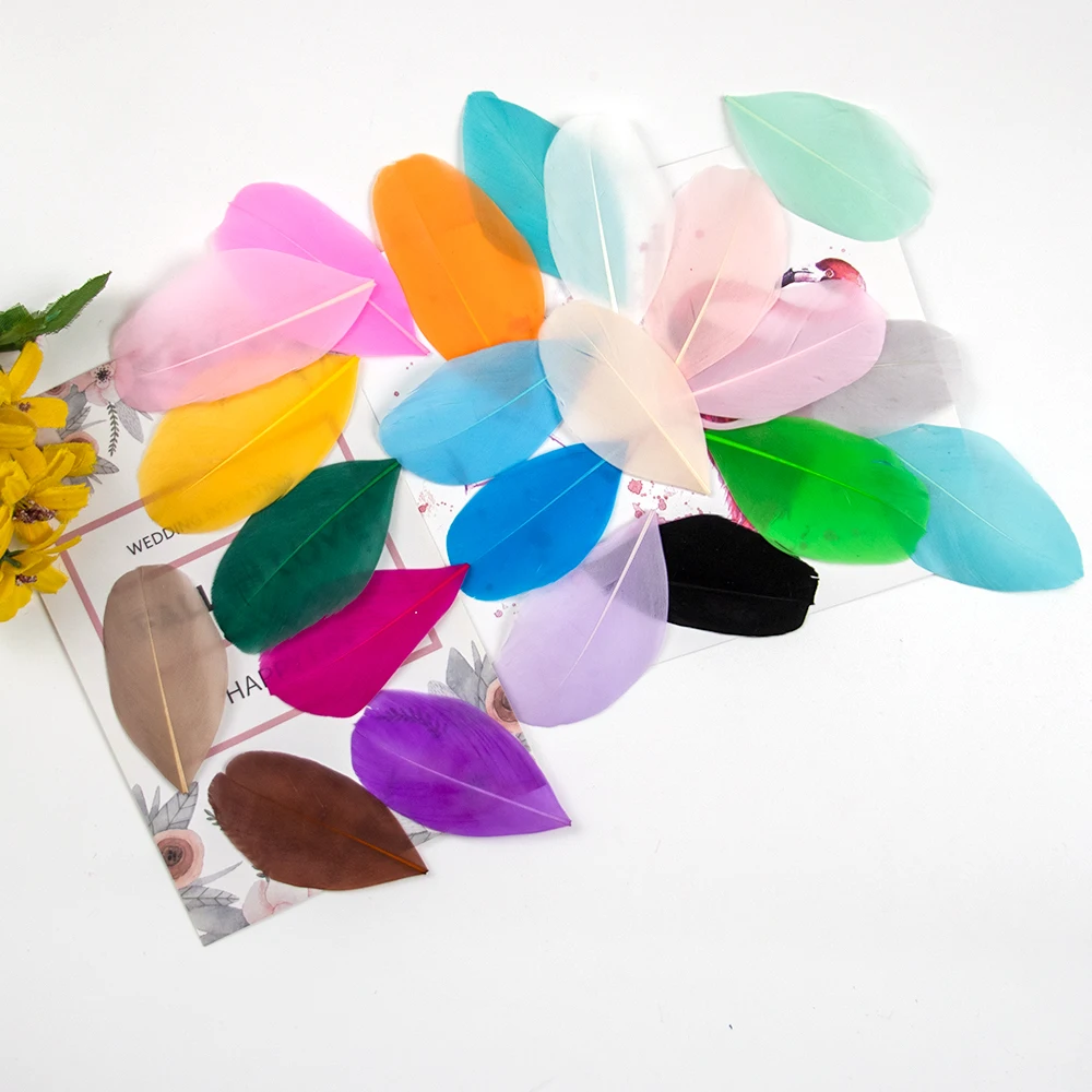 50/100/200/500 Stück Natürliche Bunte Gänsefedern 5-8cm für DIY Schmuck, Ohrringherstellung, Handwerk, Hochzeit, Party, Heimdekoration