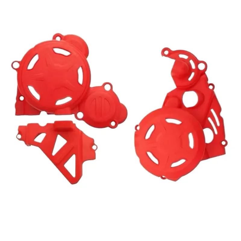 Motorcycle Engine Left Right Protective Cover Flywheel Magneto Clutch Decorative Guard Compatible with Loncin YBS300 Water