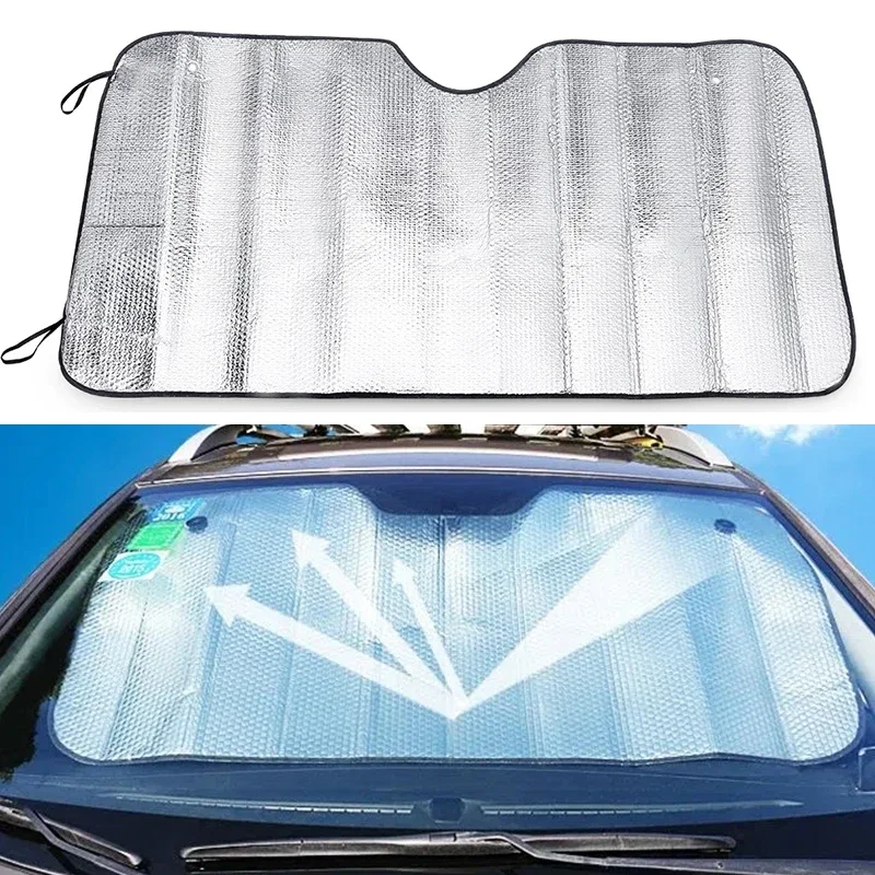 Car Windshield Sunshades Foldable Car Sun Shade Anti-UV Protection Sunshade Window Front Visor Cover Curtain Auto Accessories