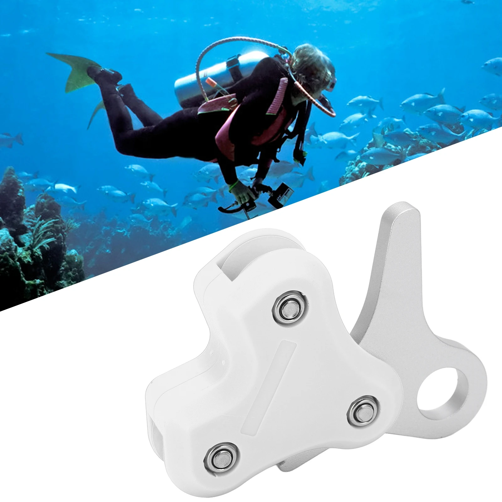 Aluminum Alloy Scuba Diving Pulley 250kg Load Bearing Rope Pulley Diving Accessories