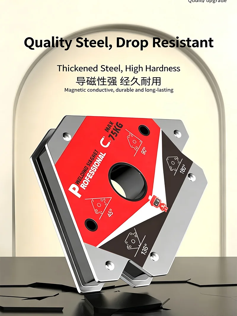 Magnetischer Schweißhalter 25/55/75kg Starker Magnet Schweißer-Positionierer Mehrwinkel-Lokalisator Befestigungswerkzeug Schweißhilfsmagnet für – Detail 6