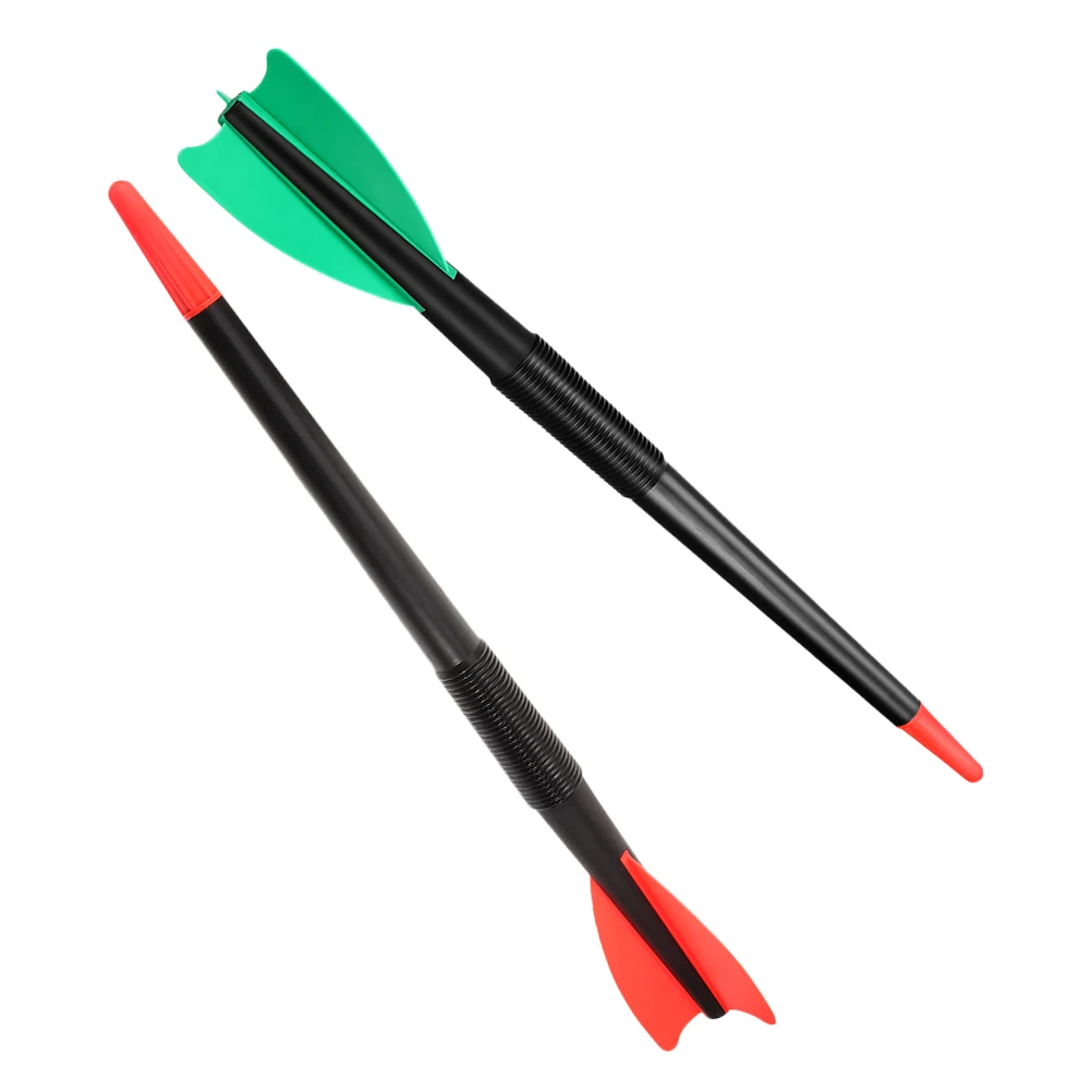 2 قطعة تدريب الأطفال Javelin البلاستيك رمي Javelin آمنة لينة تلميح اليد التنسيق العين ممارسة المعدات قاذف كرة القدم