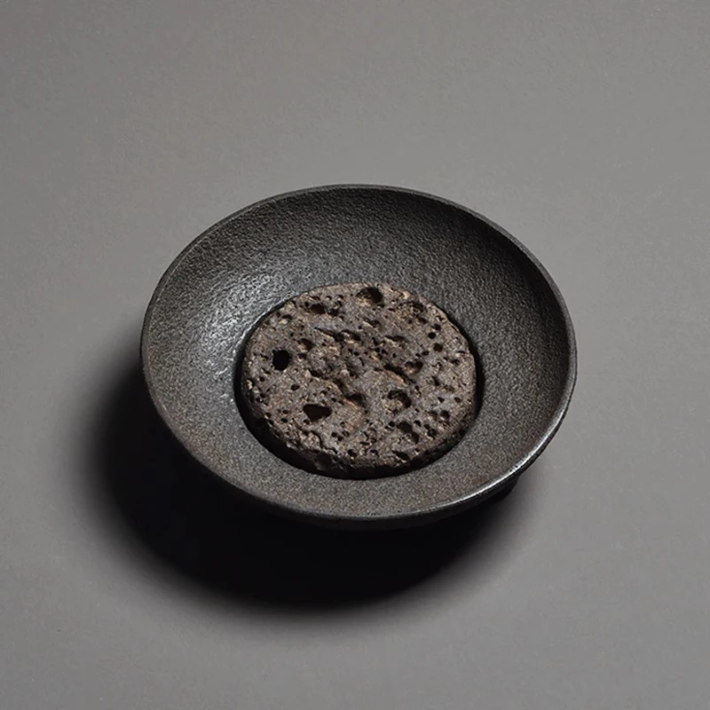 

TeaTray Teapot Saucer Water Storage Plate Home Decoration Traditional Accessorie Nature Stone Antique Kungfu TeaSet Tray