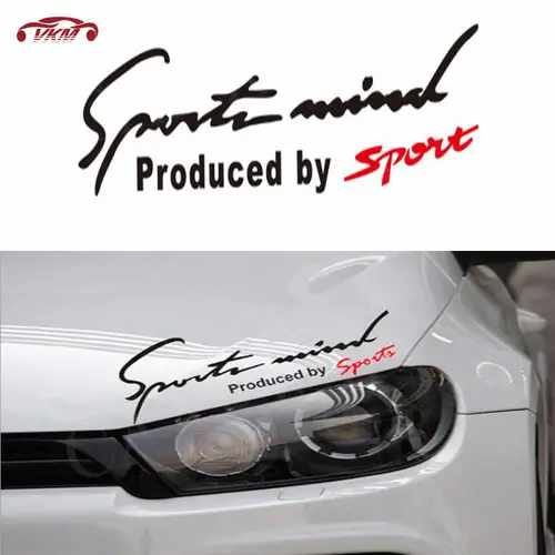 Etiqueta engomada del coche de la letra deportiva calcomanía emblema insignia decoración mente pegatina del capó del automóvil para Audi para BMW para Mercedes estilo de coche