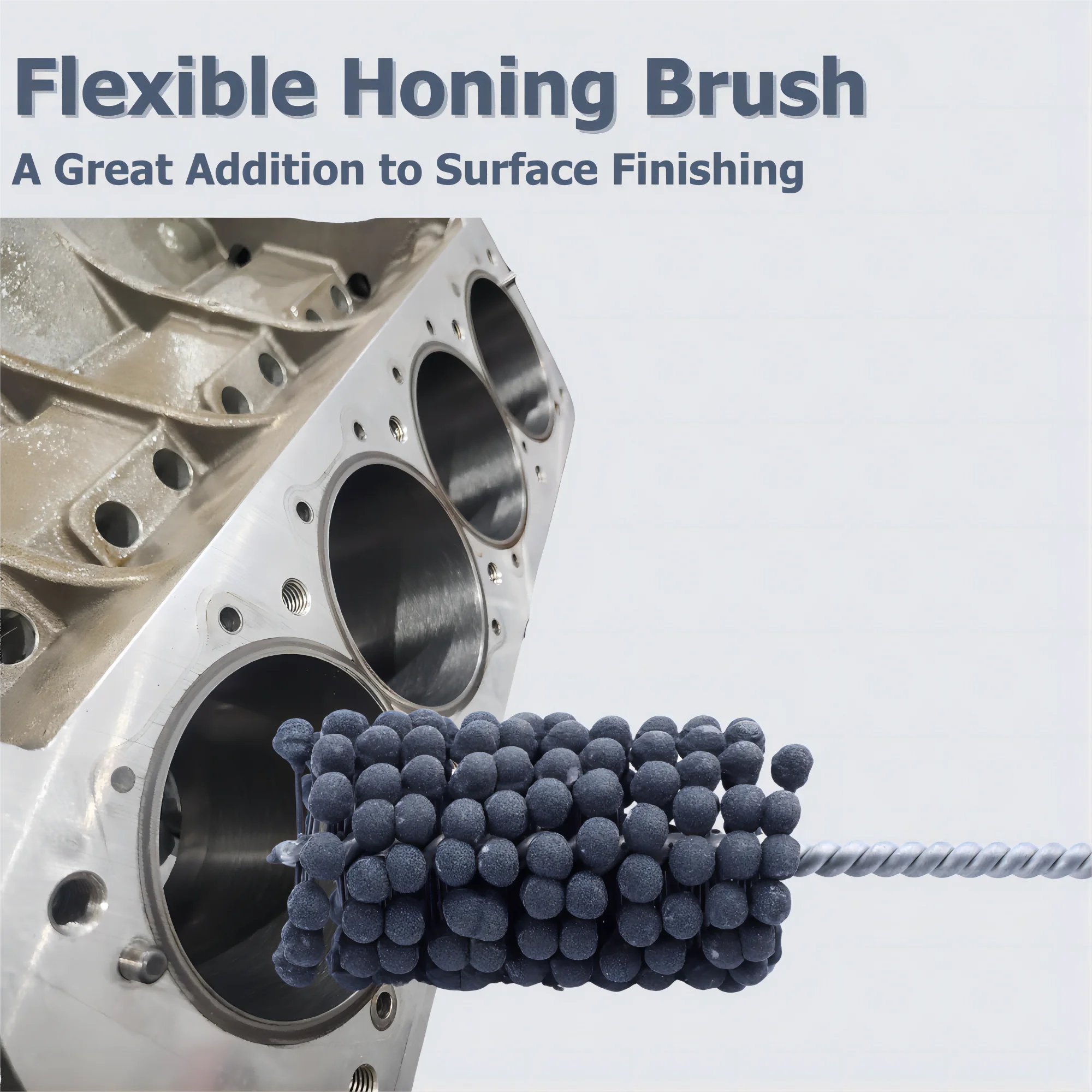 

40MM Flex Hone Brush Silicon Carbide Abrasive Industrial Power Tool Softer Ferrous Material Stainless Steel Mild Steel Cast Iron