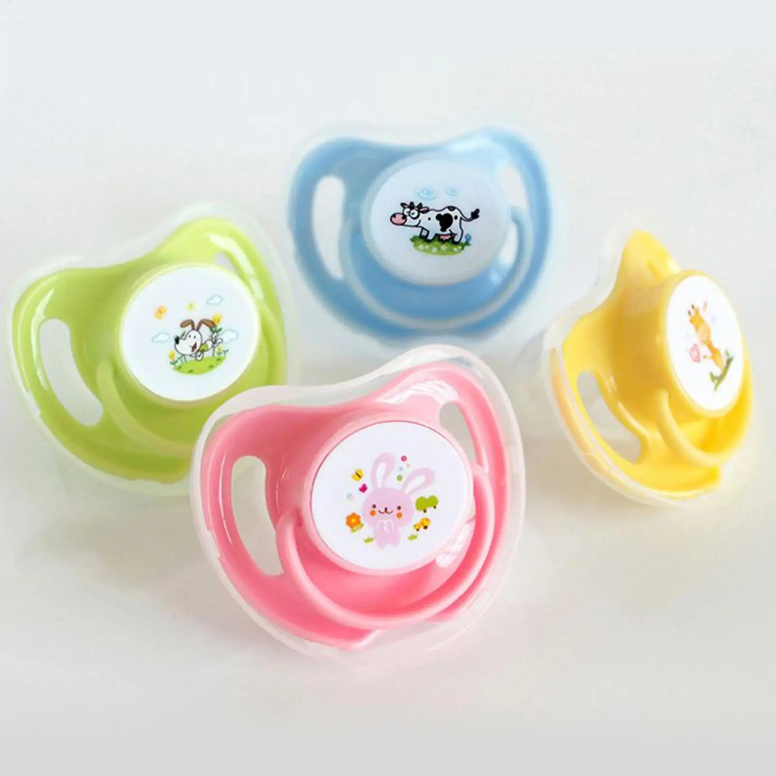 4pcs Butterfly Silicone Pet Pacifiers Soother With Cover Teething Chew Toy For Small Cats Dogs Stress Relief Pet Behavioral
