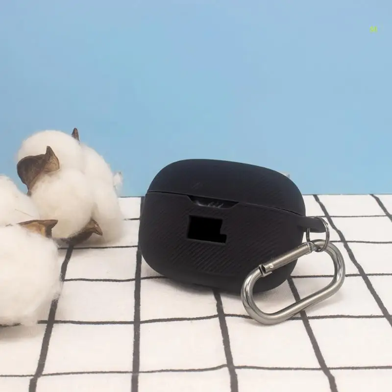 Capa silicone resistente à poeira para fones ouvido Beam com mosquetão