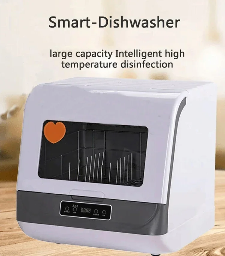 Easy-to-Operate Desktop Dishwasher with Efficient Cleaning & LED Light for Recreational Vehicle Trailer & Mobile Home Dishwasher