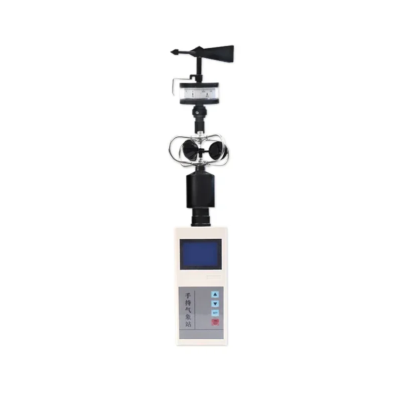 Handheld weather station, portable wind speed anemometer, temperature and humidity natural disaster fire rescue exploration camp