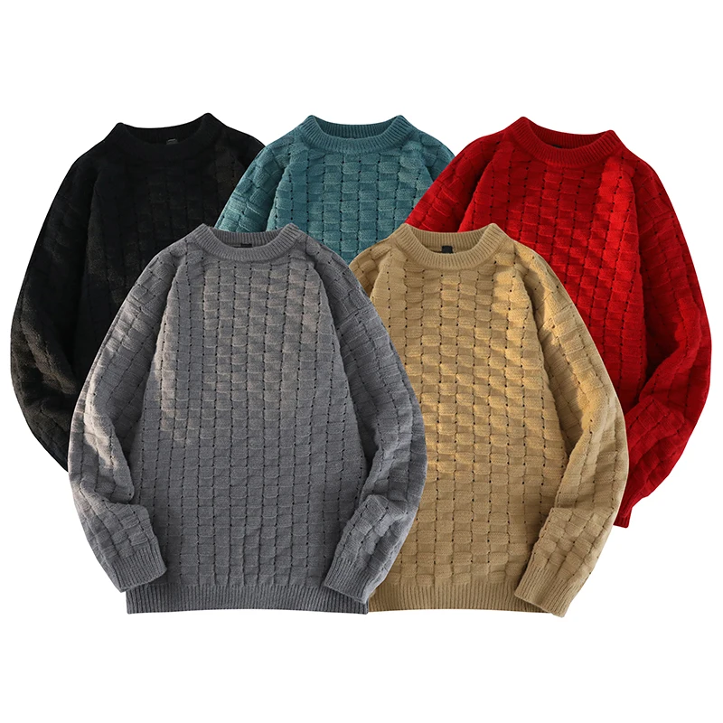 Maglione maschile inverno Pullover o-collo maglieria manica lunga caldo sottile maglioni uomo autunno Casual moda maglione abbigliamento uomo