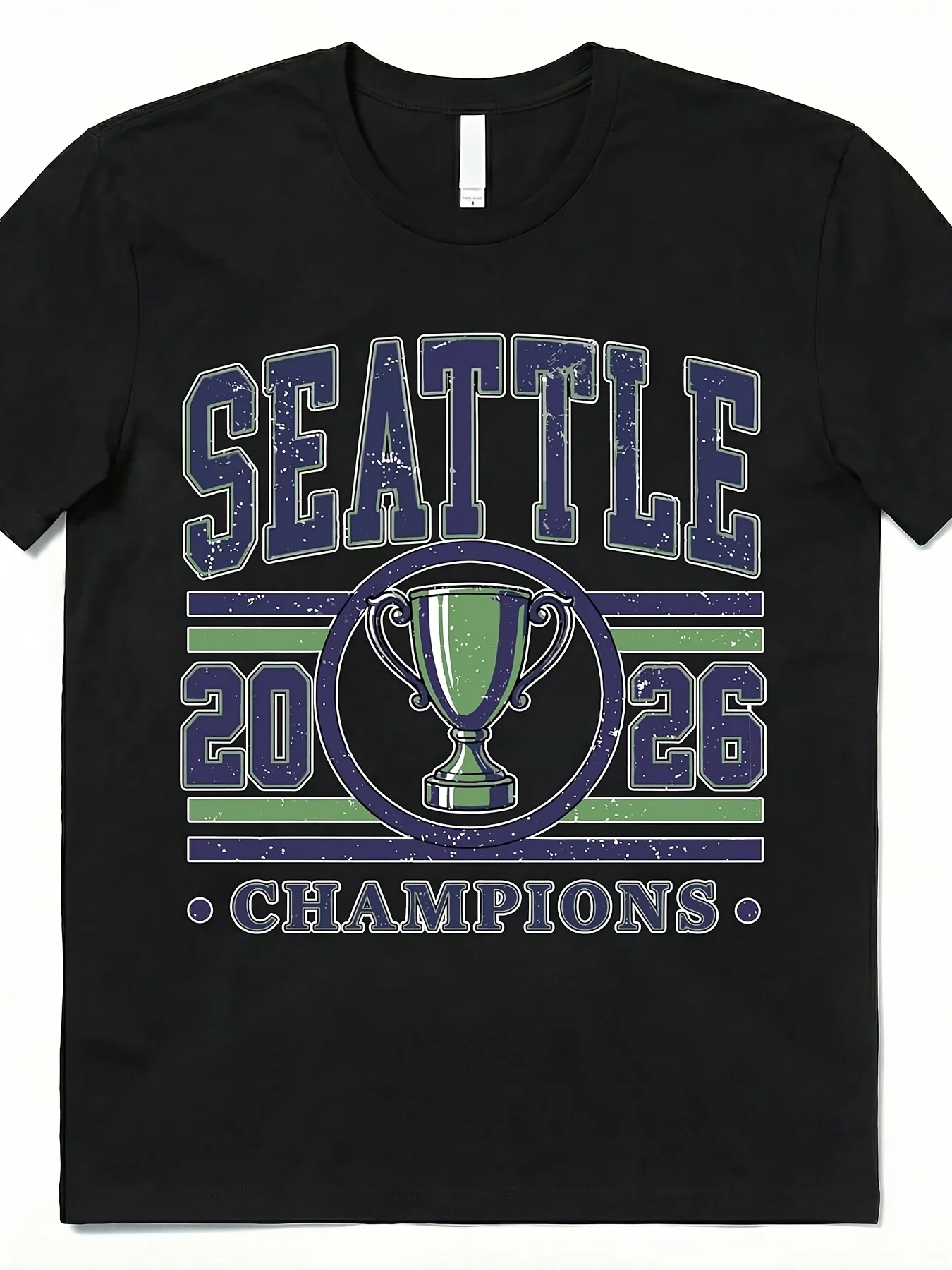 Seattle 2026 Champions T Shirt Premium Shirt for Men Women Same Style for Men and Women 2026 Summer Shortsleeved Printed Tshirt