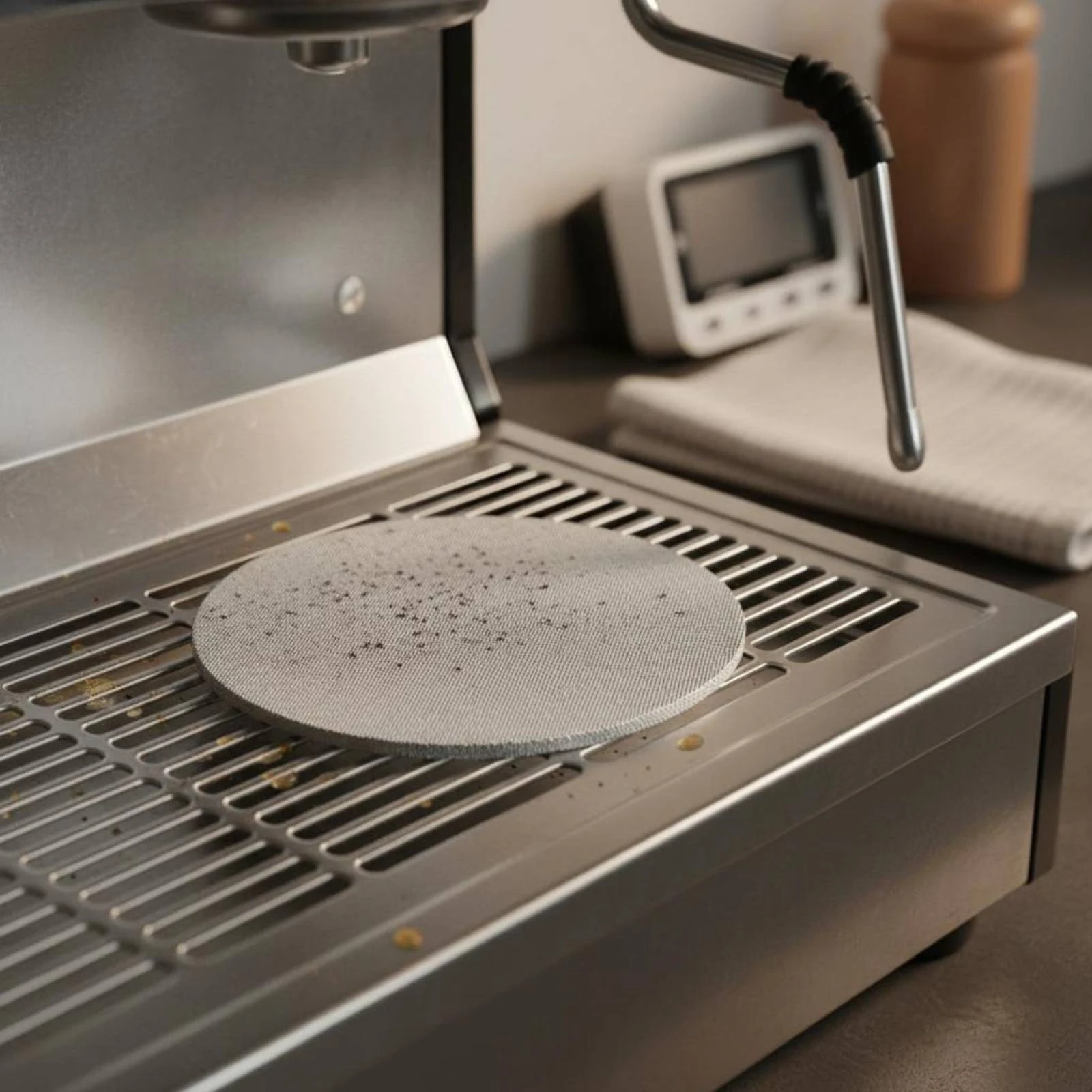 Espresso Puck Screen Improves Extraction Coffee Portafilter Screen Reusable Metal Coffee Strainer for Baristas