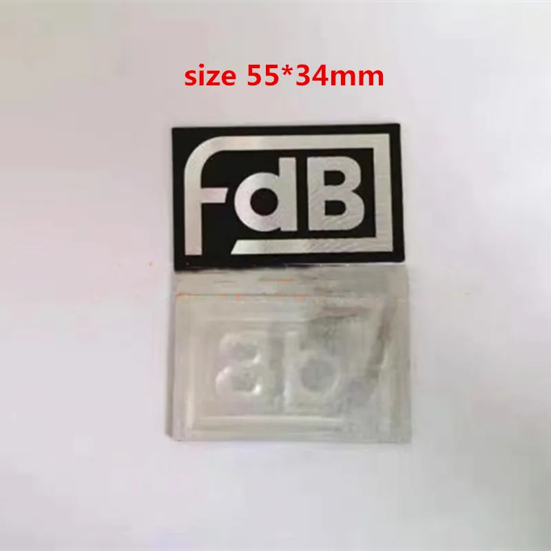 Universal FDB Lacoustics Metal Aluminum Signage Sign OEM LOGO Nameplate For Audio Amplifier Speaker Loudspeaker Horn 55*34mm