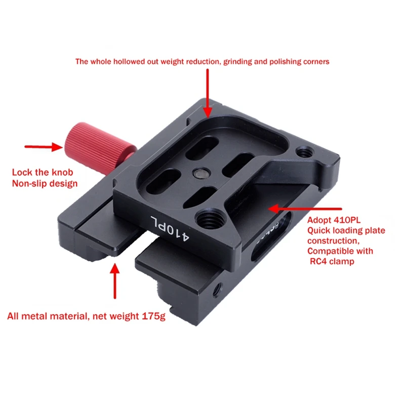 IS-410PL-PRO Quick Release Plate Bracket Quick Converter Suitable For ARCA RRS/200PL/410PL Transfer Manfrotto RC4