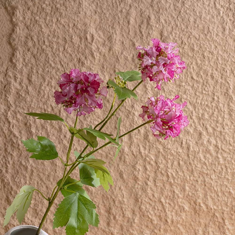 

Luxury Artificial Hydrangea Flowers Realistic Plastic Hydrangea Flowers Branch Elegant Fake Flower Holiday Party Wedding