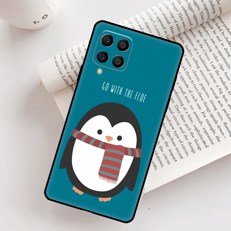 귀여운 펭귄 케이스 삼성 갤럭시 M12 M56 M06 M32 M52 M35 M55 M15 M11 M13 M14 M16 M36 M31 M53 M34 M54 용