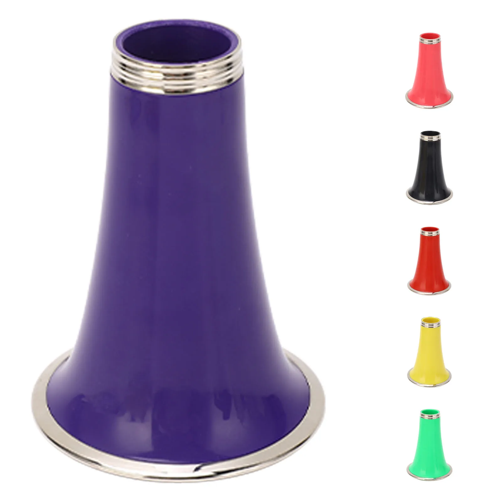 Clarinet Bell Replacement ABS Plastic Nickel Plated Metal Ring Clarinet Speaker Horn Tube Wind Instrument Accessory
