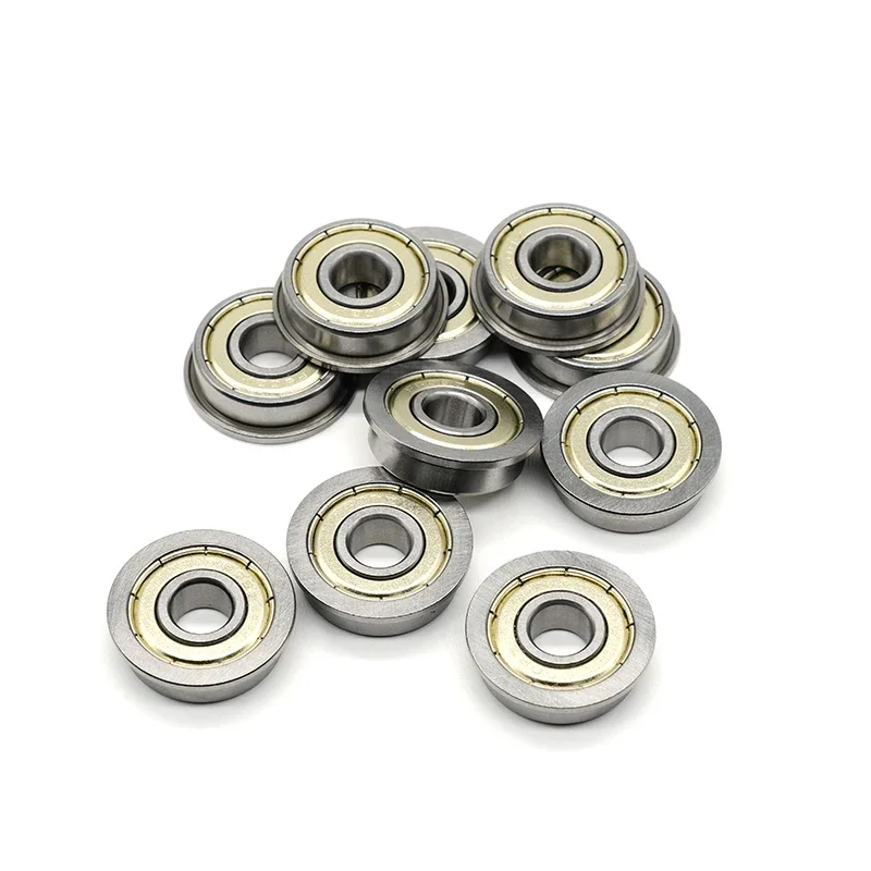 10PCS F624ZZ 4x13x5mm Flange Bearing For 3D Printers Parts F624 Z ZZ Flanged Ball Bearings