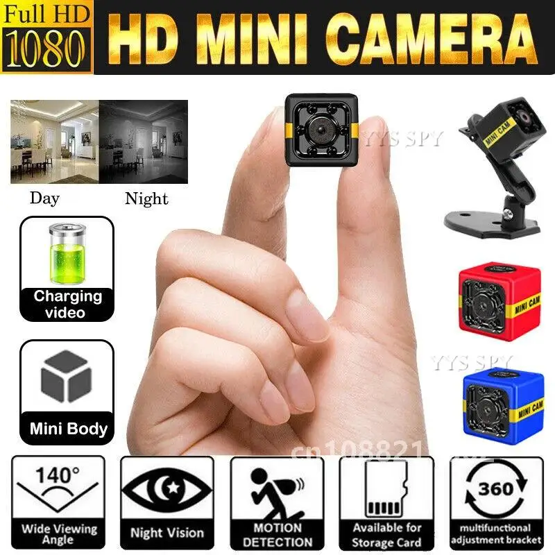 Nueva Mini cámara HD de 1080P, visión nocturna IR automática, detección de movimiento, Micro cámara DVR, grabadora de vídeo, cámara Espia, compatible con tarjeta TF oculta