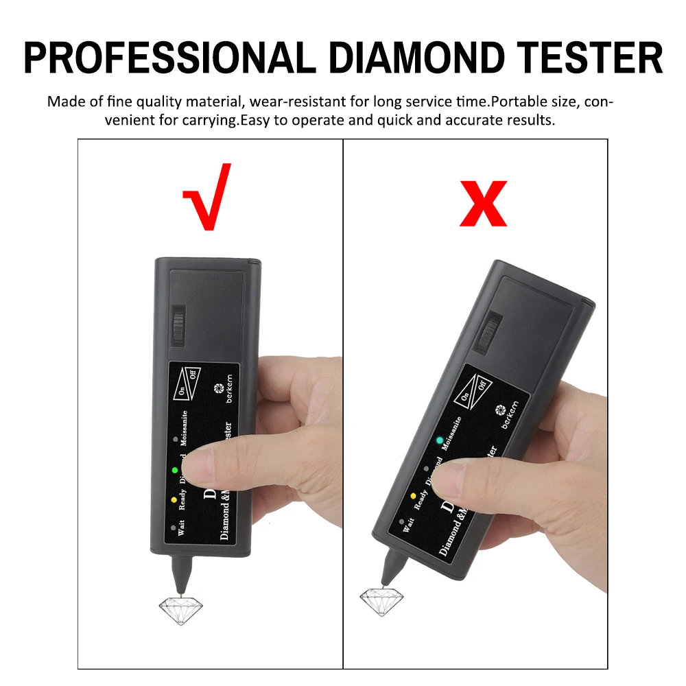 Professional High Accuracy Diamond Tester Gemstone Gem Selector Jewelry Watcher Tool Diamond Indicator Test Pen