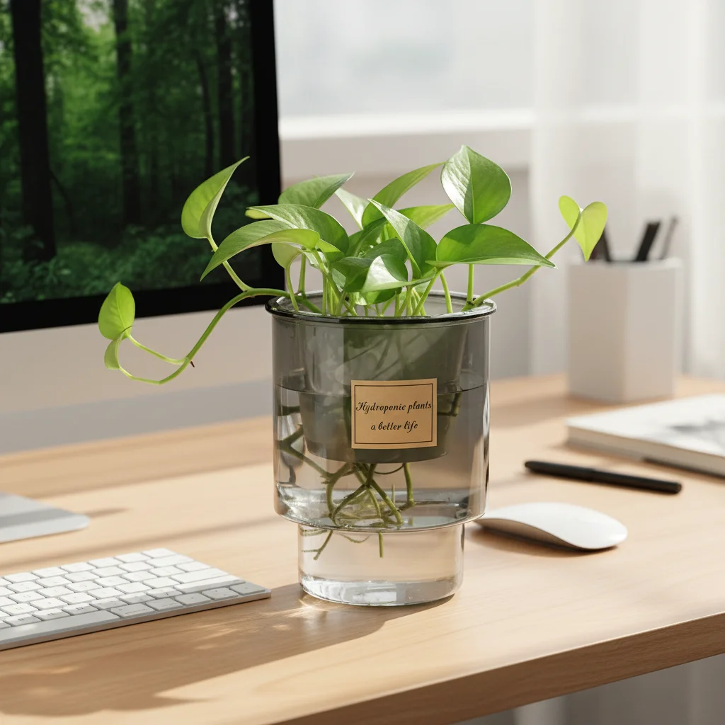 Automatic Water-Absorbing Flowerpot Transparent Vase Plastic Planter Pots Succulents Pot Tabletop Vase Office Bonsai Decor