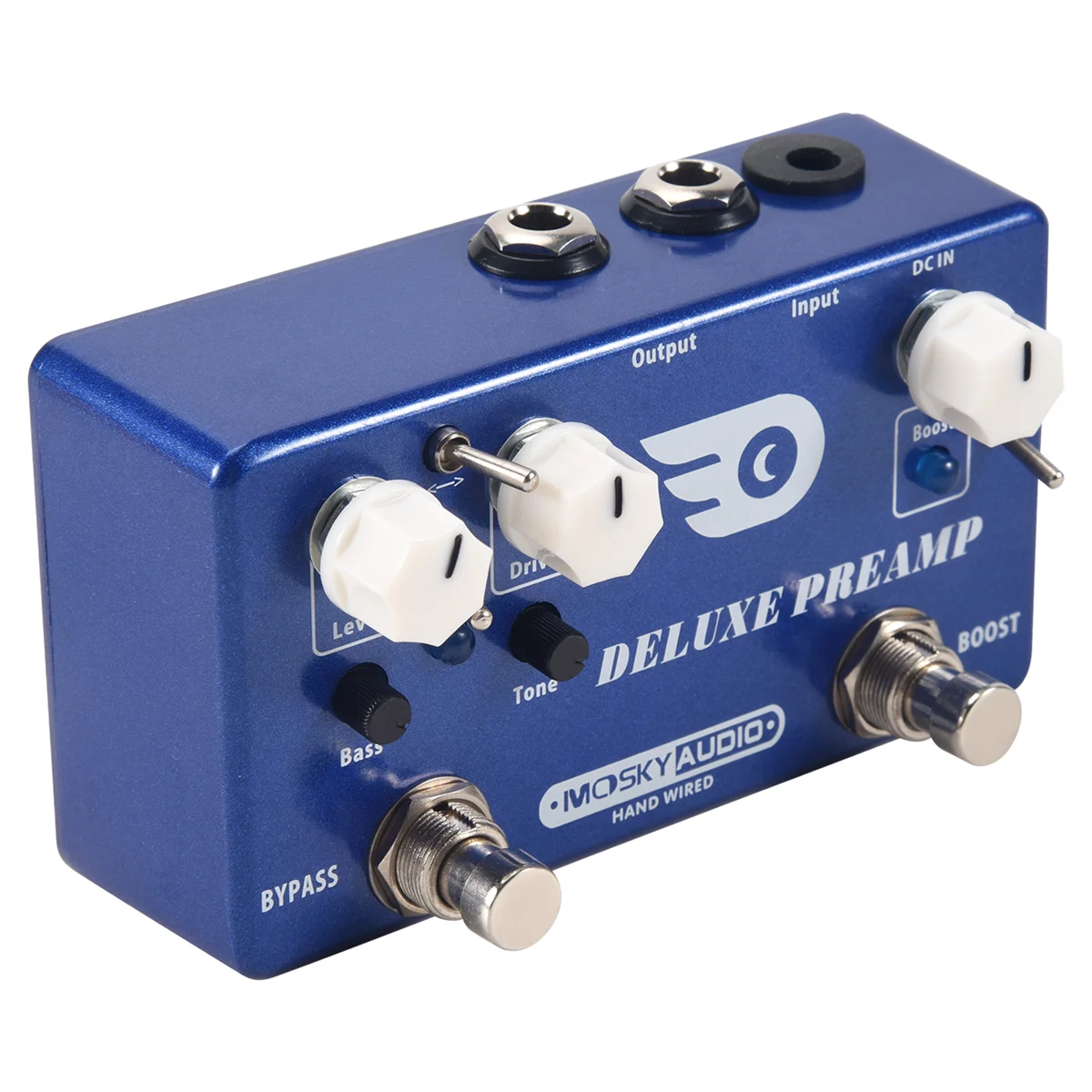 

Практичная педаль эффектов для гитары Mosky Deluxe Preamp 2 в 1, классические эффекты Overdrive, металлический корпус с настоящим байпасом, гитара Acc