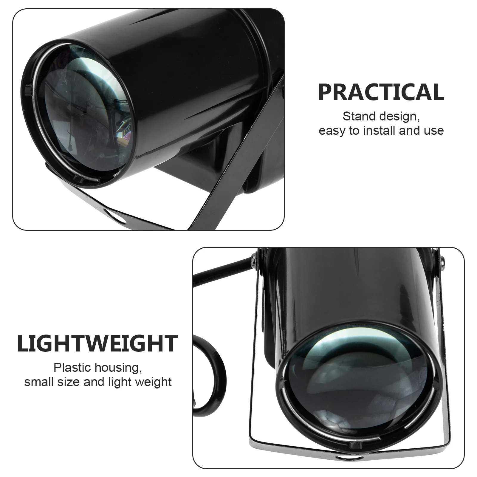 

1Set Red Stage Rotating Glass Ball Light Mirror Surface Ktv Spotlight Bar Projector Lamp Party Lighting Tool LED Pin Spot Light