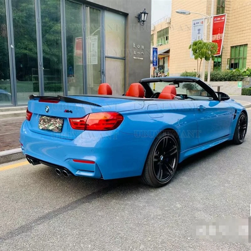 M4 Style Carbon Fiber Rear Roof Spoiler Trunk Lip Wing For BMW F33 Convertible 4 Series 420i 428i 435i F83 M4 2014 2015 2016-UP