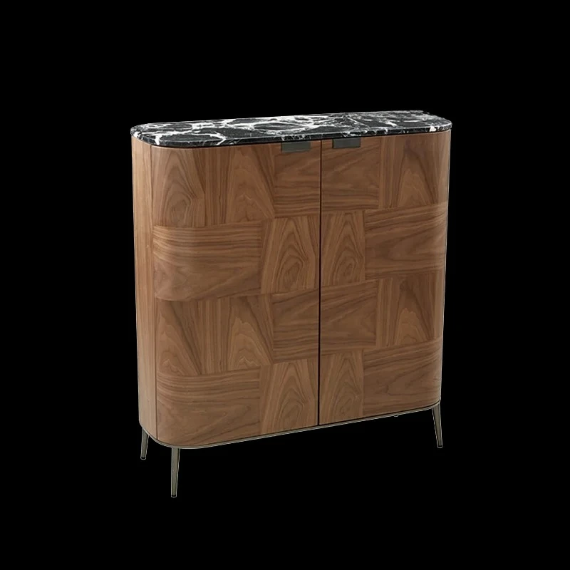 

Italian minimalist natural luxury stone dining side cabinet light luxury designer creative high-end fashion home fashion