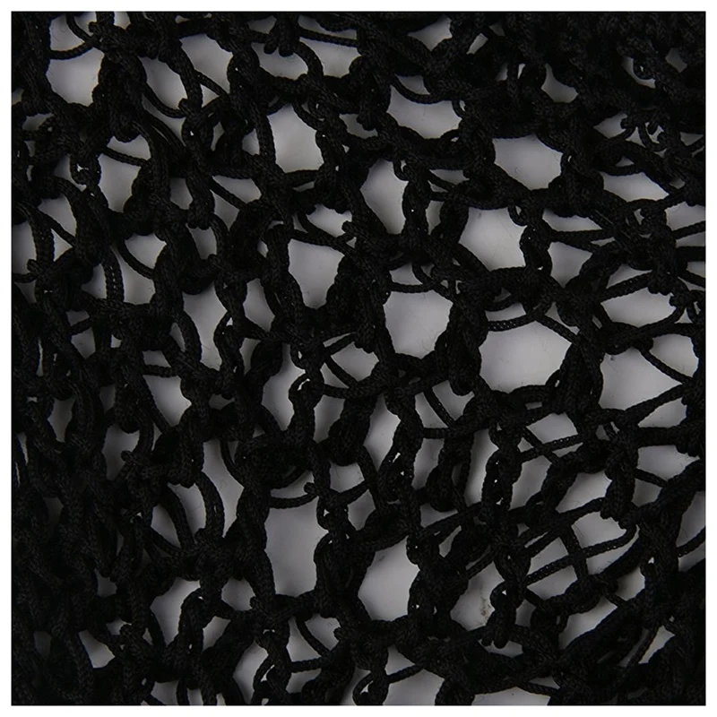 Gorro de ganchillo de red de rayón suave para mujer, negro, 4 unidades