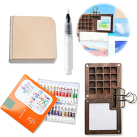 Travel Paint Palette Pocket Artist Watercolor Set with Clip Mini Watercolor Palette Set Portable Watercolor Set Gift for Kids