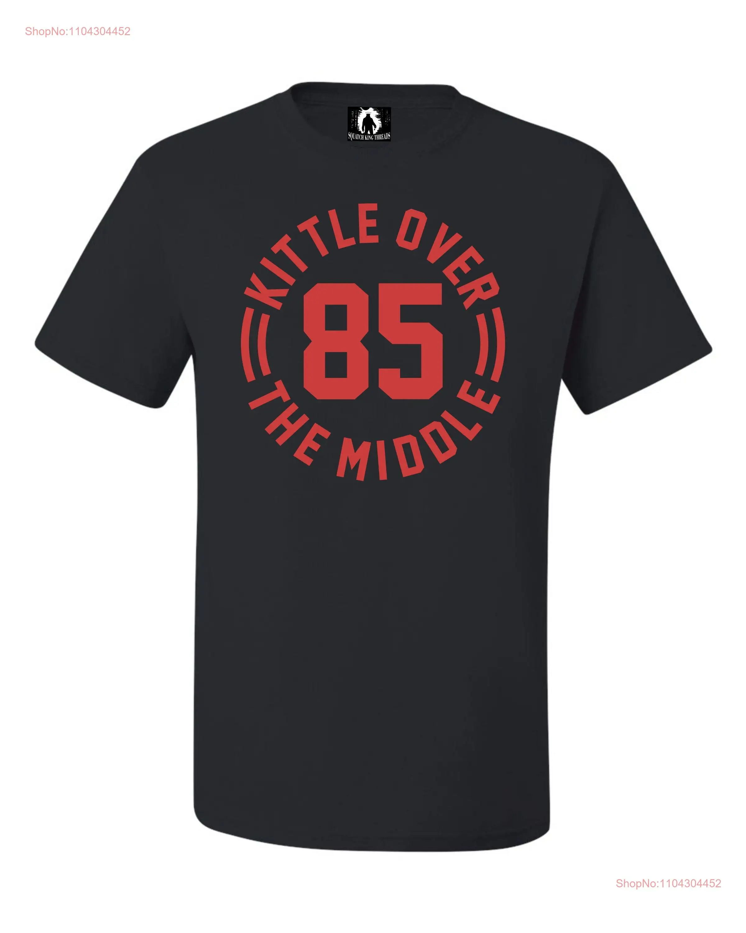 Adult Kittle Over The Middle T Shirt long or short sleeves