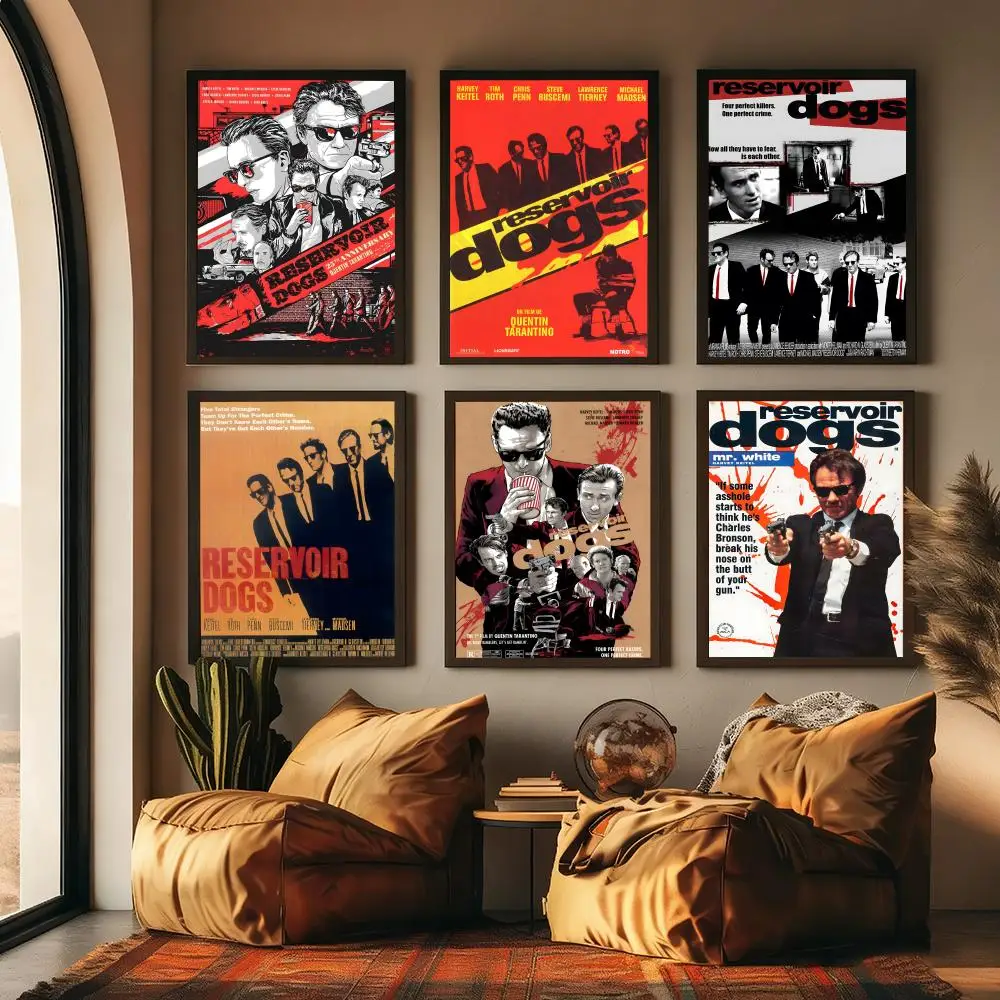 Movie R-Reservoir Dogs Painting Calligraphy High-Quality Cotton Canvas Poster Wall Art for Living Room Modern Coffee House Decor