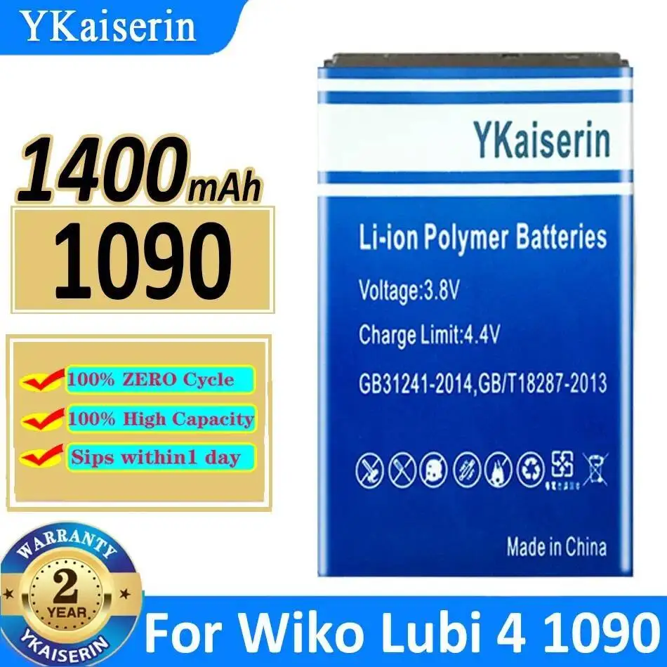

Mobile Phone Battery For Wiko Lubi 4 1090 Premium Replacement 1400Mah Long Lasting