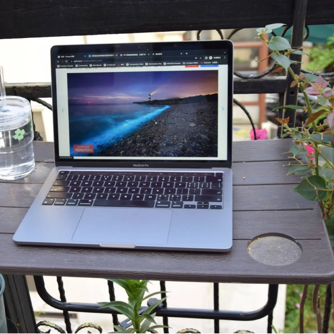Klaptafelleuning Smeedijzeren balkonleuning voor buiten met hangende tafel Verstelbare hoogte Kunststof vierkant tafelblad