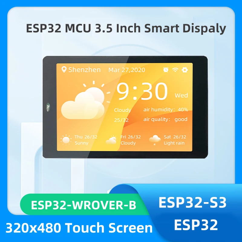 WT32-SC01 Plus ESP32 Development Board MCU with 3.5 Inch Display 320X480 Touch Screen EPS32-S3 MCU for DIY Smart Home