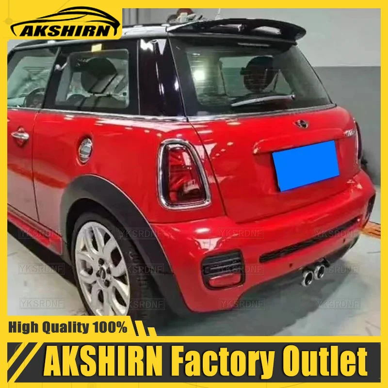 For Mini Cooper R56 Glass Top Spoiler Fiber Material Rear Roof Spoiler Wing Trunk Lip Car Styling Fully Compatible Tuning Parts