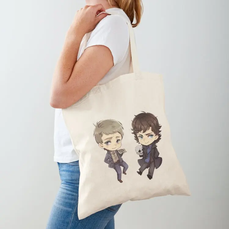 

Chibi Sherlock and John Tote Bag Women's shopper bag Shopper bag Big supermarket folding