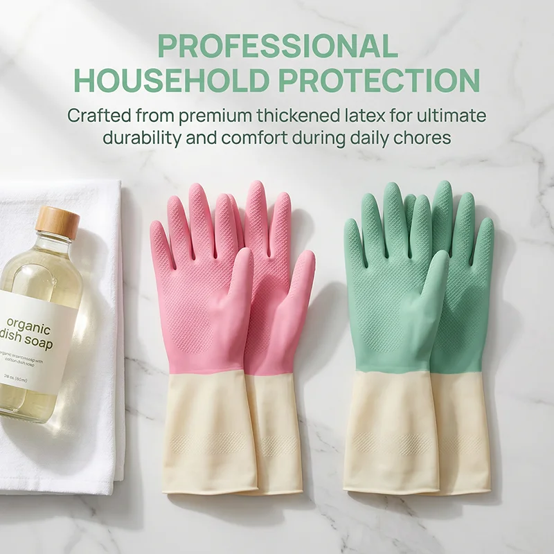 Commercial Kitchen Gloves - 미끄럼 방지 라텍스 주방 설거지 장갑
