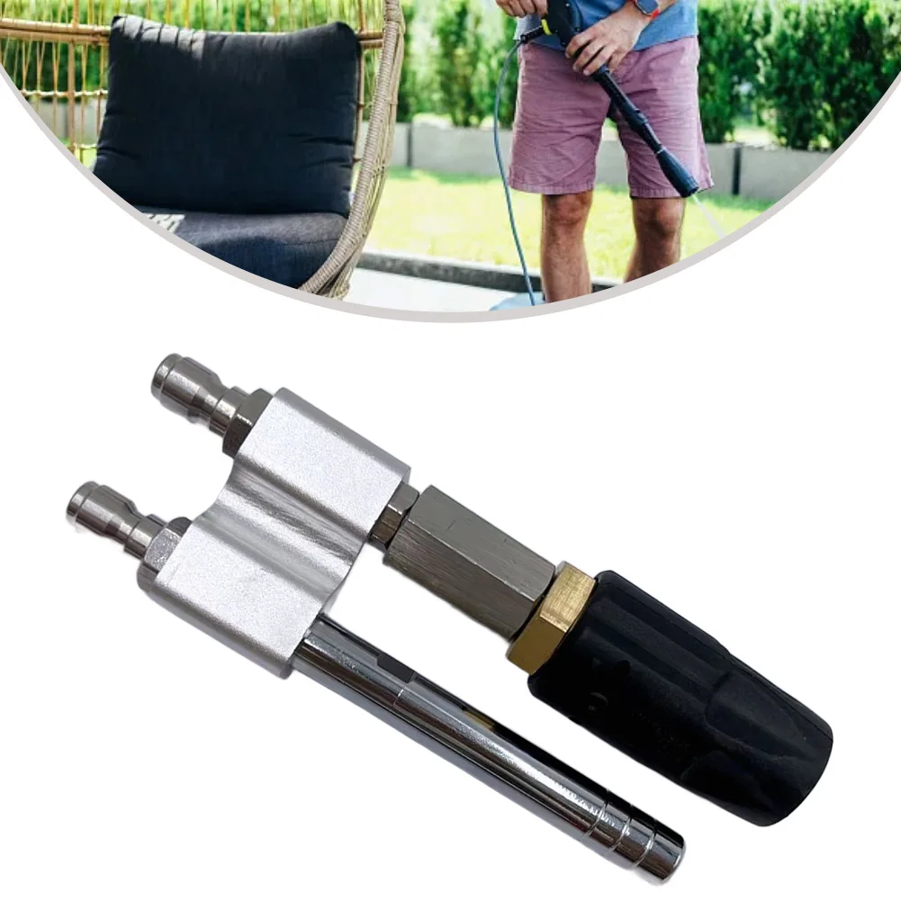 

1Pc High Pressure Cleaning Machine Nozzle Long Range Nozzle 1/4'' Adapter Stainless Steel For Garden Cleaning Washer Machine