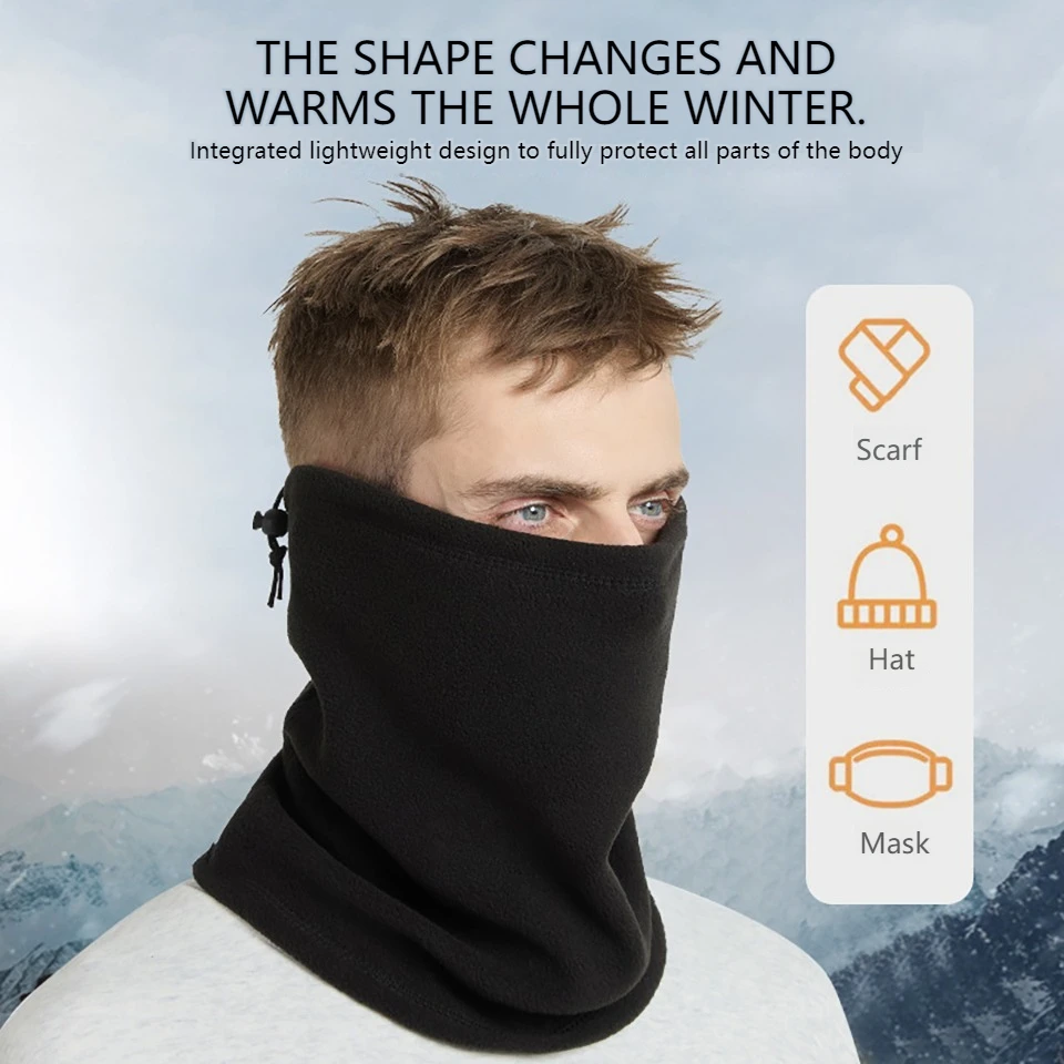 GTUBIKE Winter Fleece Bandana Thermal Scarf Neck Warmer Windproof Cycling Half Face Mask Skiing Running Sport Snowboard Cold