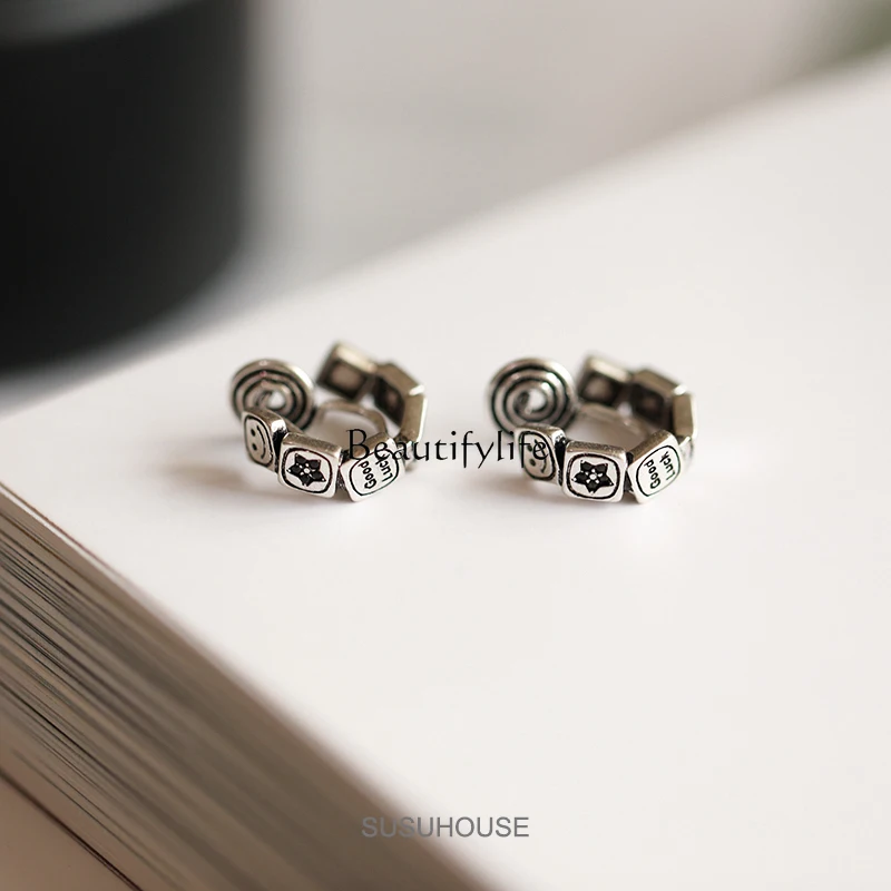 

High-Grade Silver Ear Clip without Piercing Simple and Small Earrings