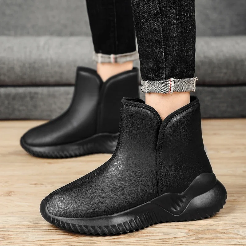 Men Boots Keep Warm Winter Shoes For Men Ankle Boots Fur Shoes Botas Hombre Men Snow Boots Winter Casual Shoes Booties Men