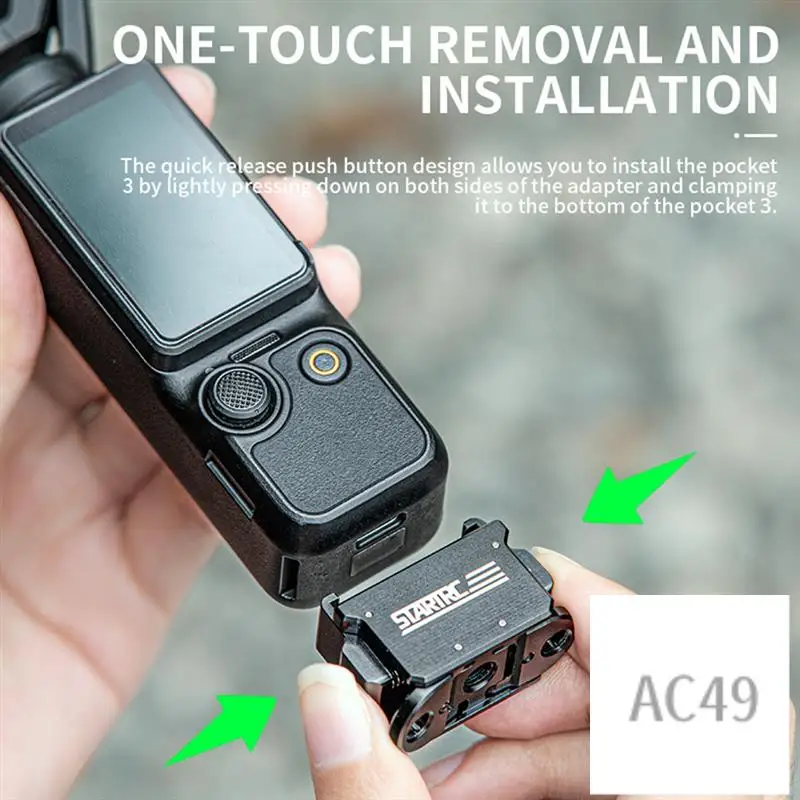 C9-STARTRC Quick Release Adapter Expansion For DJI Pocket3 Quick Release Adapter Expansion Multi-Function Docks