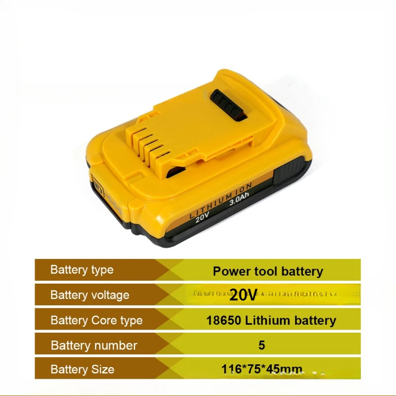 3000MAH 18V20V Baterry For Dewalt DCB200 Replacement Battery DCB200 DCB180 DCB115 Power Tool Baterry For Dewalt Li-ion Batteries