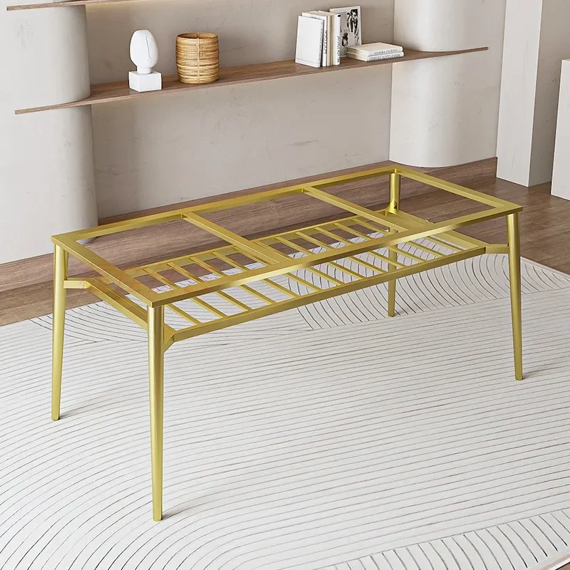 Modern double-layer table frame luxury stone table legs rock slab metal table legs small apartment living room double-layer coff