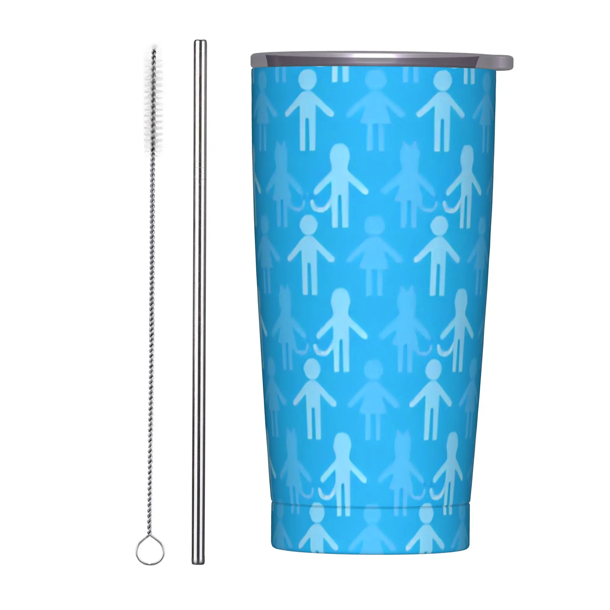 Vaso Térmico Aislado al Vacío Blue Tomodachi Life Gaming, Termo, Taza para Oficina y Hogar, Botella de Agua, 20oz