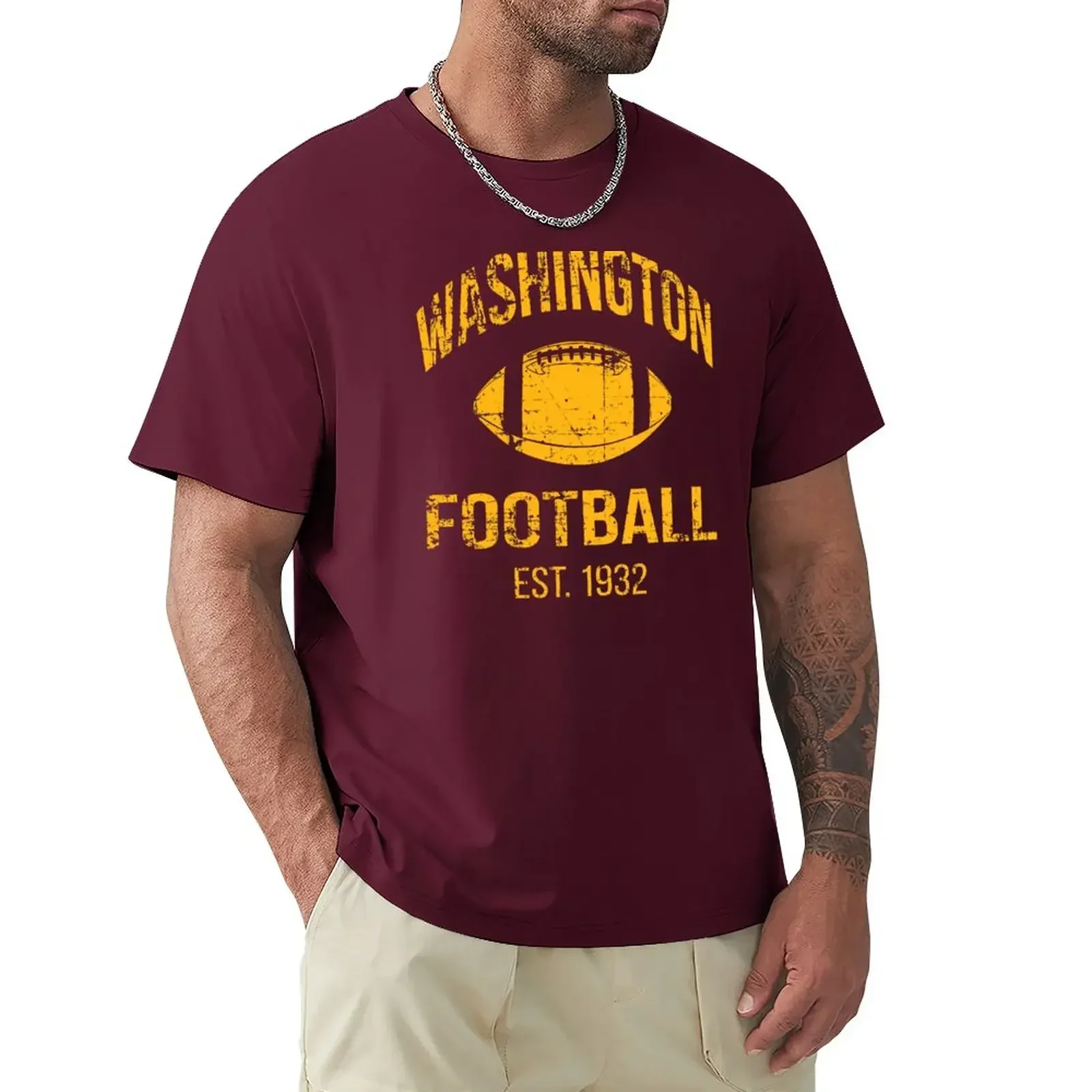 Washington Football Team T-Shirt custom shirt vintage plus size clothes graphic t shirt vintage mens tall t shirts