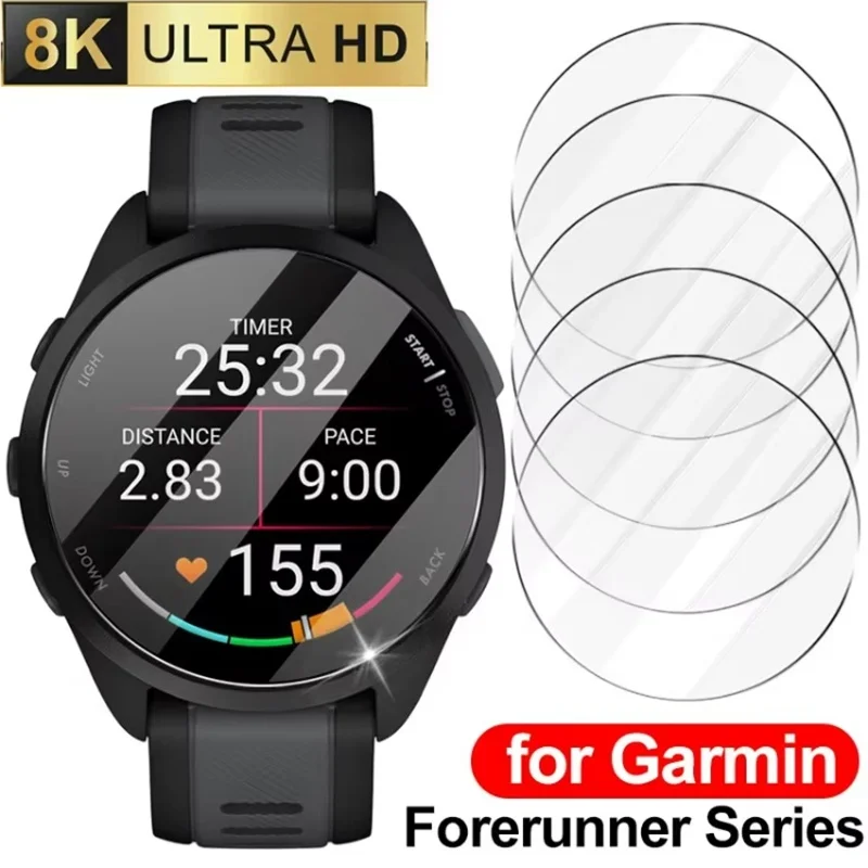 1-5 Pcs Protective Tempered Glass For Garmin Forerunner 55/235/245/245M/255/255S/645/935/945/955 Watch Screen Protector HD Film